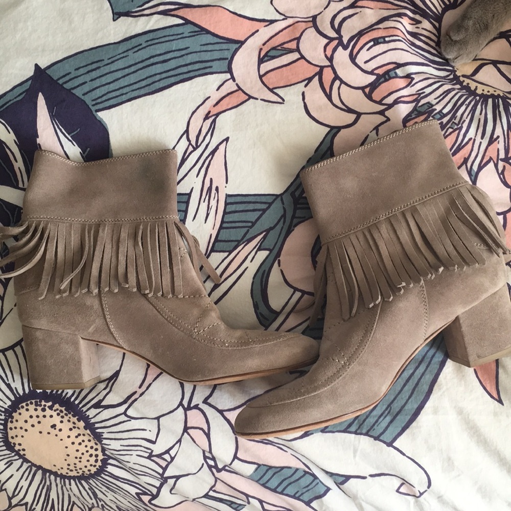 Laurence Dacade Grey Fringe Booties
